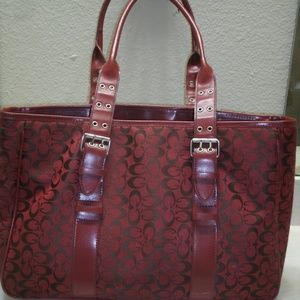Ladies over-sized shoulder bag - Red